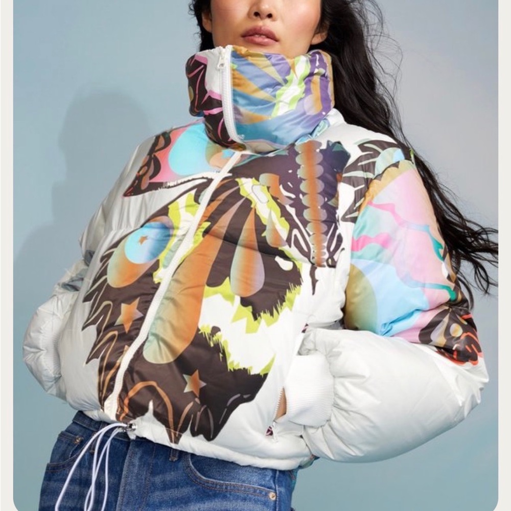 Cynthia Rowley Cropped Printed Jacket